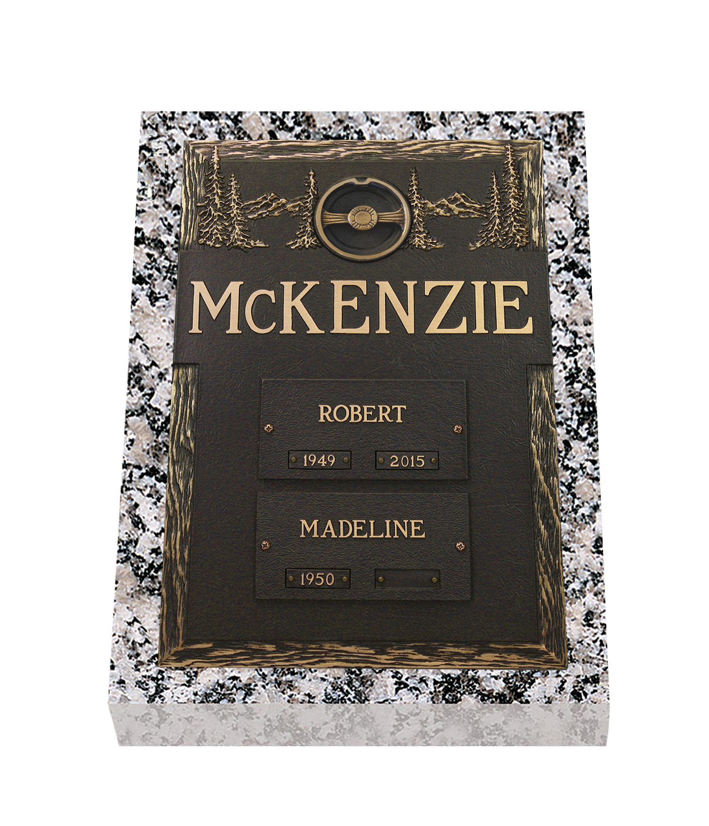 Bronze cremation marker