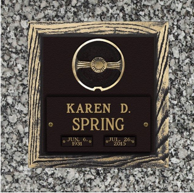 Bronze cremation marker