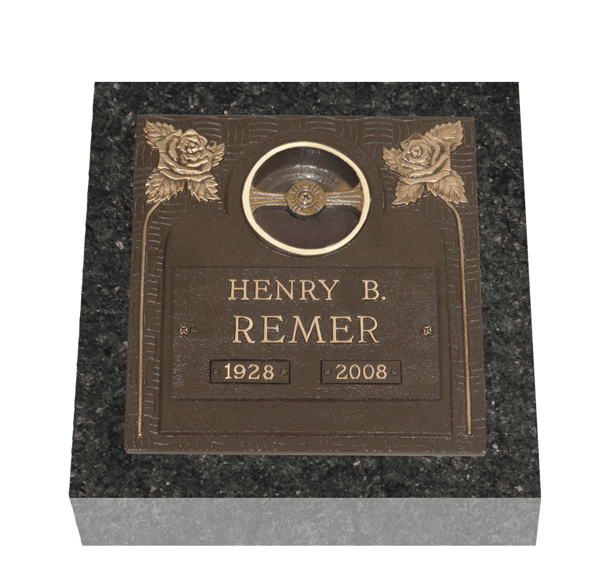 Bronze cremation marker